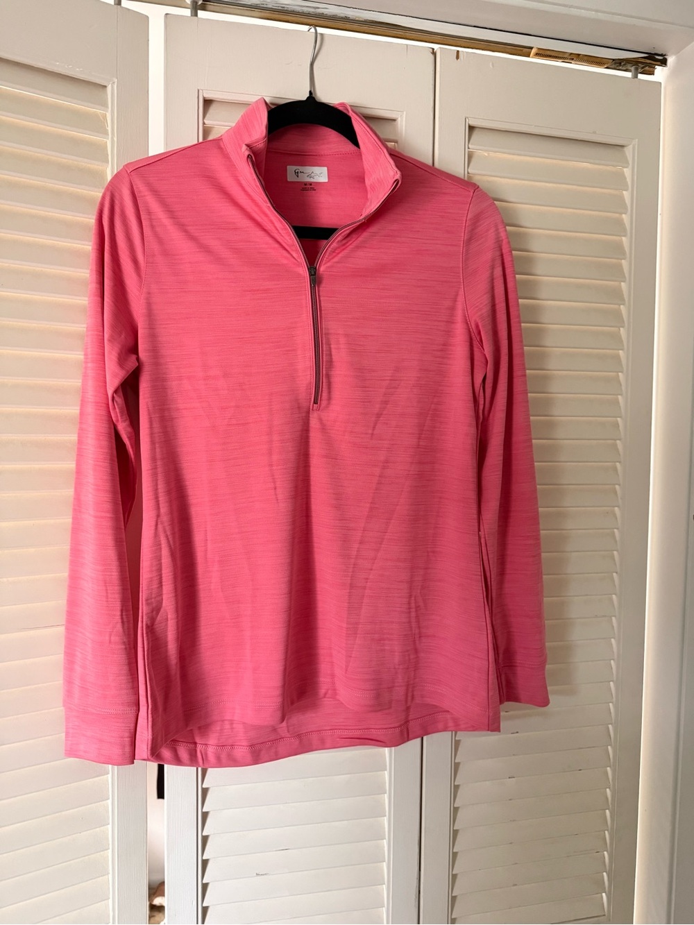 Greg Norman Pink Quarter-Zip Women's Sweater